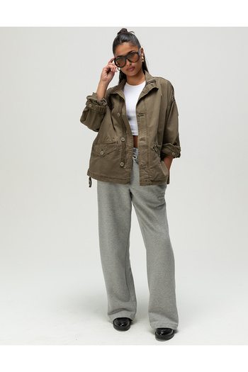 september island Khaki Canvas Parka Coat Jacket