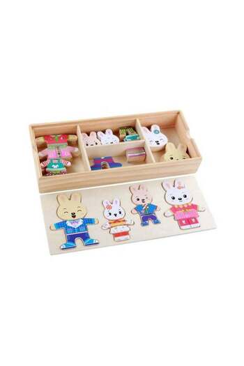 Generic Multi Functional Baby Rabbit Changing Clothes Puzzle
