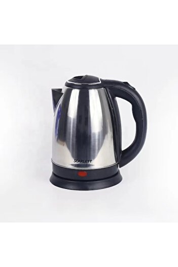 SCARLETT Electric Kettle Model Scarlett, 1500W, 2L Capacity, Automatic Shut-Off, Stainless Steel/Black