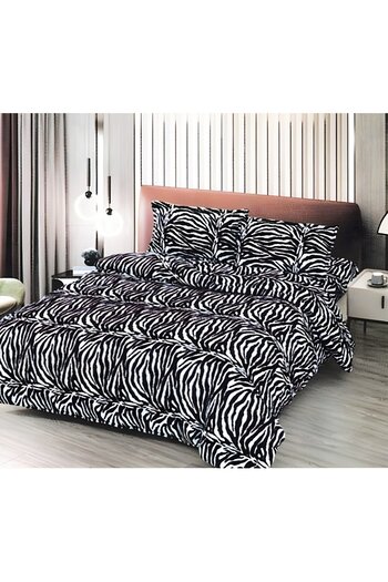 FIONNA.RO Cocolino Fur Blanket and Pillowcase Set - Zebra