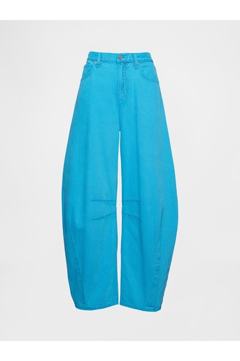 GAP Kadın Mavi Yüksek Bel Horseshoe Jean Pantolon
