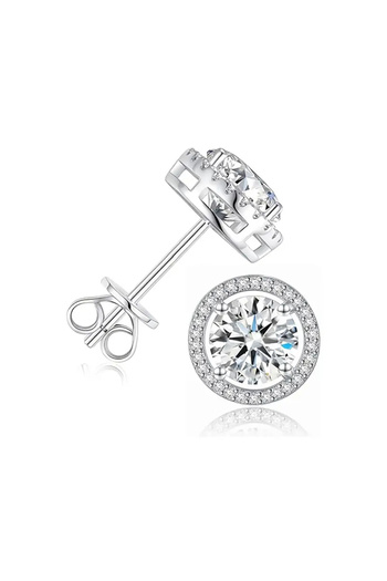 OEM Cercei Classic din argint cu diamante moissanite