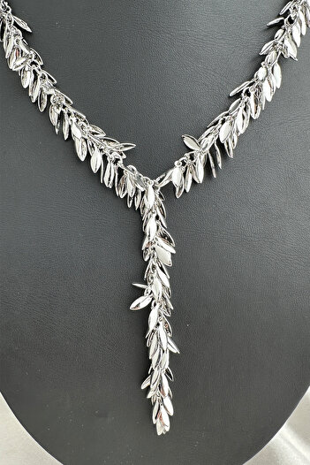 Modex Adjustable Y Necklace with Moving Leaf Detail (60cm)