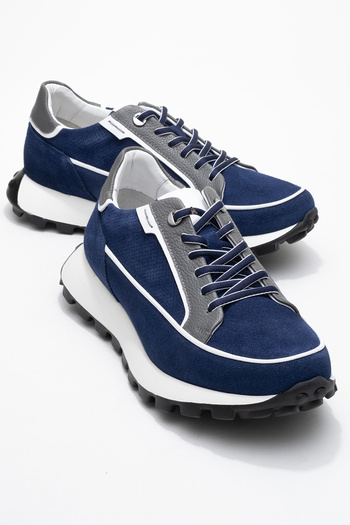 Dericlub Deri̇club Men's Thick Sole Lace-Up Casual Shoes Real Suede Leather Cr 2683 Parlament