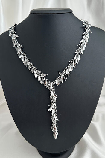 Modex Adjustable Y Necklace with Moving Leaf Detail (60cm)