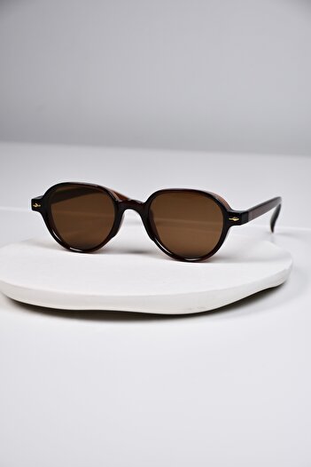 LOOKUP NEW Unisex Women Men Uv400 Protect Round Bone Glass Change Sunglasses