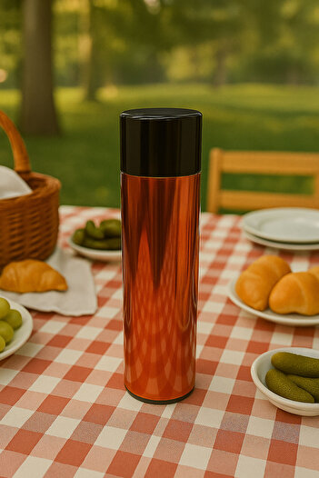 SİHİRLİ AYAKLAR Heat Protected Leakproof Airproof Tube Glass Thermos 420ml