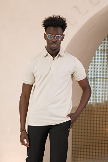 Paul Martin Πλεκτό μπλουζάκι Polo Neck Regular Fit από βαμβάκι και λύκρα