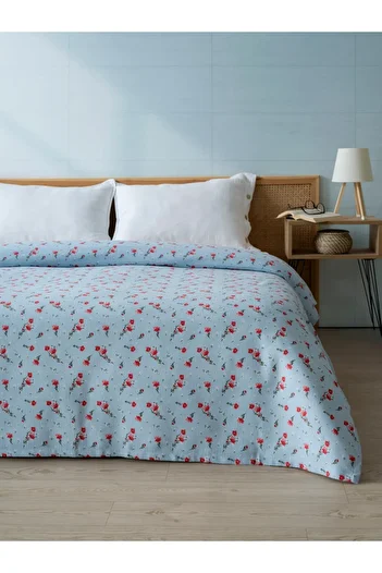MYLASA HOME Quality Printed Single Pique Bedspread - Cotton, Single Pique 160X240 cm)