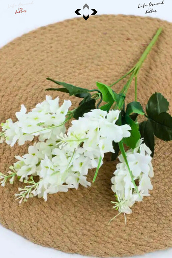 LİGROUND 1 bucată floare artificială de lavandă cu 5 ramuri, floare pentru decorarea casei, floare de mireasă, floare pentru vază de masă, 35 cm