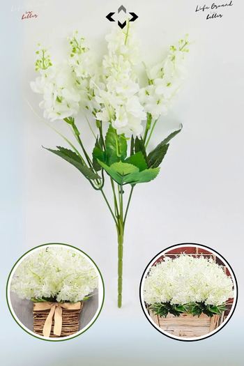 LİGROUND 1 bucată floare artificială de lavandă cu 5 ramuri, floare pentru decorarea casei, floare de mireasă, floare pentru vază de masă, 35 cm
