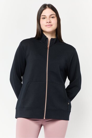 SKECHERS Women Sportswear Fit Full Zip Training Sweatshirt, Black
