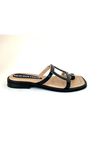 NEWGÜLTEKİN Genuine Leather Full Summer Belted Very Comfortable and Stylish Slippers