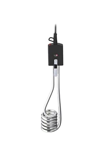 DLC Handheld Immersion Water Heater 1500 W – Portable Silver/Black Fast-Boil Rod