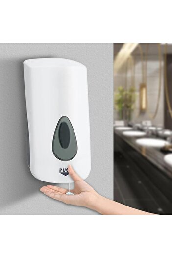 AKC 1LTR Manual Hand Soap Dispenser - Wall Mounted Plastic Soap Dispenser for Bathroom & Commercial