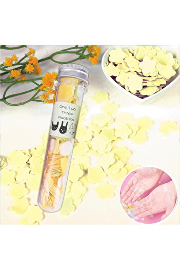 ERA SABUN Yellow 100 Sheets Perfumed Melting Tube Mini Paper Soap Student Children Camping School Disinfectant Hand Soap