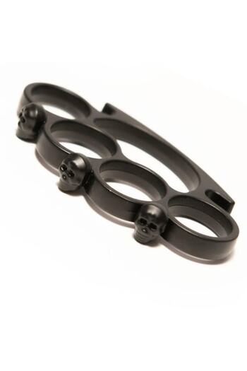 dalimag Self-Defense Knuckle Dagger, 3 Simple Head, Black, Dalimag