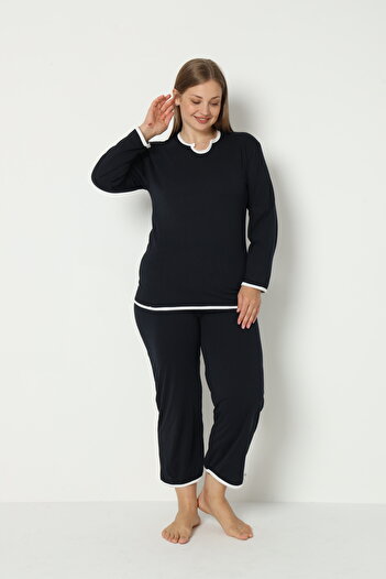 FAMES PİJAMA SUMMER PLUS SIZE PAJAMA SET