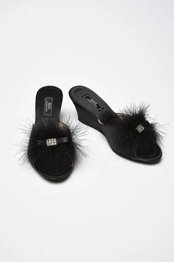 GC G&C Women's Feathered Stone Bridal Dowry House Slippers
