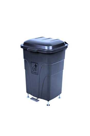 AKC GROUP 70L Grey Pedal Garbage Can - Large Trash Bin with Foot Pedal for Home, Office, Outdoor Use, Durable