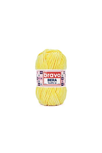 Bravo Bera Kadife İplik 100 Gr 120 Metre (Renk Kodu: 916 ) Açık Sarı