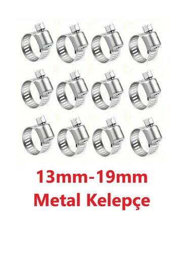MGF PLAST Mgf 100 Pieces 13X19 mm Hose Clamp Torque Adjustable Stainless Steel Pipe Clip Clamping