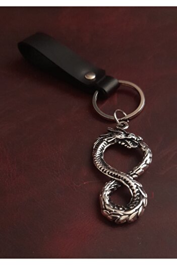 BSN Store Snake Figure Keychain Premium Hand Made Real Leather Keychain
