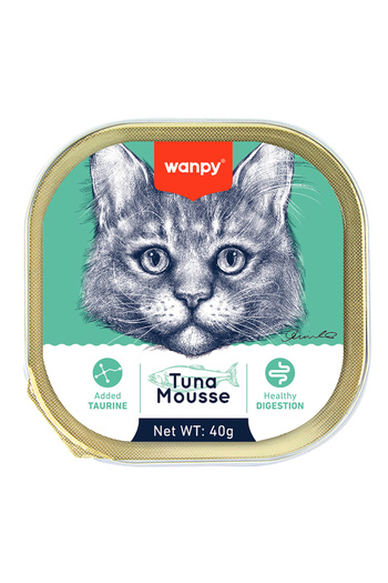 Wanpy TOM&JERRYPETSHOP-Wanpy Kedi Konserve Ezme 40g Karışık Alutray Yaş Mama 5 Adet Mix