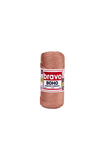 Bravo Νήματα μακραμέ από πολυεστέρα Boho 2 mm 200 gr 230 μέτρα Νο: 4 (Κωδικός χρώματος: 71) Πούδρα