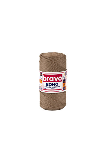 Bravo Νήματα μακραμέ από πολυεστέρα Boho 1, 5 mm 200 gr 300 μέτρα Νο: 3 (Κωδικός χρώματος: 39) Μπεζ
