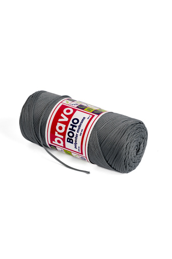 Bravo Boho Polyester Macrame Yarn 200 Gr 230 Meters 4 mm (Color Code: 64) Gray