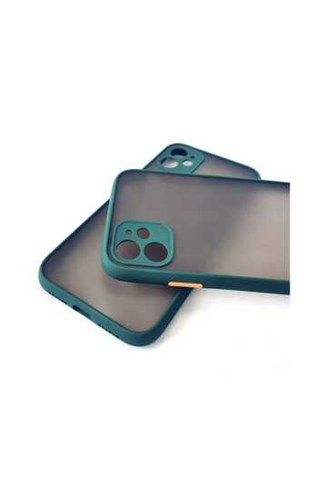 OEM Protective Case for Apple iPhone 14 Pro, Silicone, Dark Green - Semi Transparent