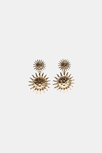 Stradivarius Large sun earrings