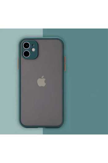 OEM Protective Case for Apple iPhone 14 Pro, Silicone, Dark Green - Semi Transparent