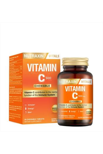 Nutraxin Vitamin C 500 Mg 30 Chewable Tablets