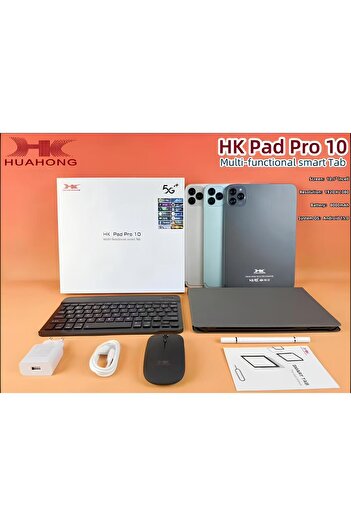 NOMTEKNO Hk Pad Pro 10 Tablet 10.1i̇nç 4gbram 32gb Depolama 1tb Yükseltilebilir 5g Android 8000mah
