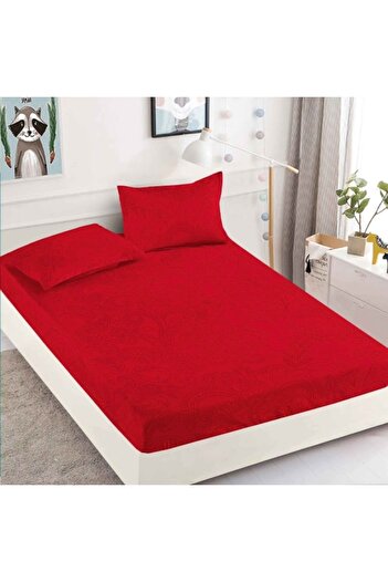 JOJO HOME Husa de pat dublu, cu elastic, Jojo Home, Finet, 3 piese, 2 persoane, Imprimeu Elegant, 180x200cm, R