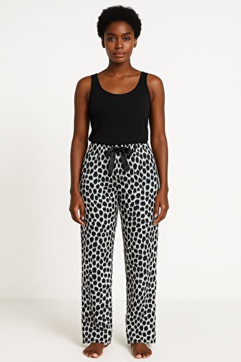 enmodaiçgiyim Patterned Women's Single Bottom – Comfortable and Stylish with 100% Cotton Viscose Stretch Fabric