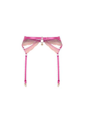 Feu De Elu Fleur Pink Lace Garter