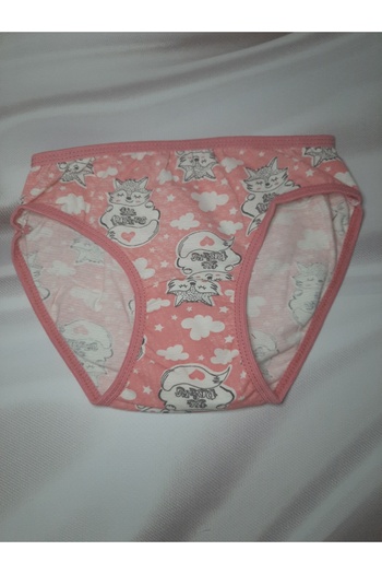 Butik Comfortable and Convenient Girl's Panties with Light Pink Pattern Lycra