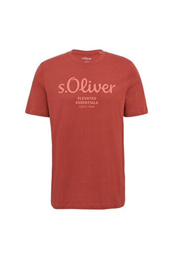 s.Oliver s.Oliver Herren T-Shirt - Basic, Logoprint, Rundhals, Baumwolle