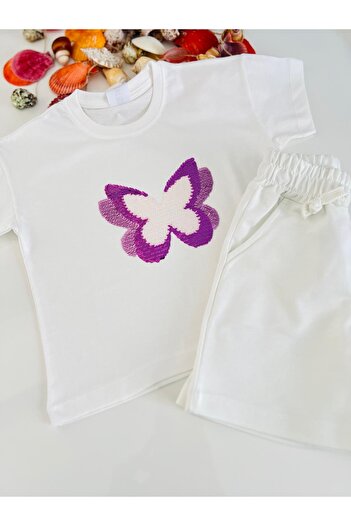 Alvadonna Butterfly Girl's Bottom Top Set