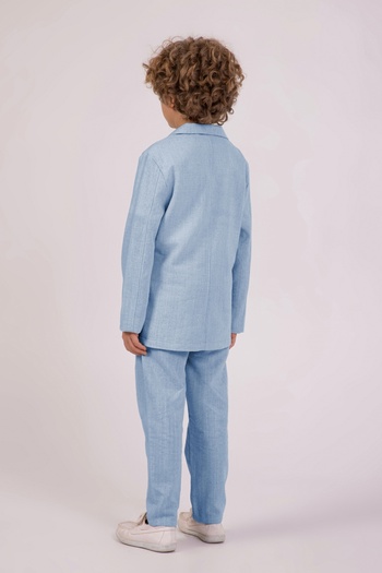 DMB BOYS & GIRLS Boy's Linen Blended 3-Piece Suit