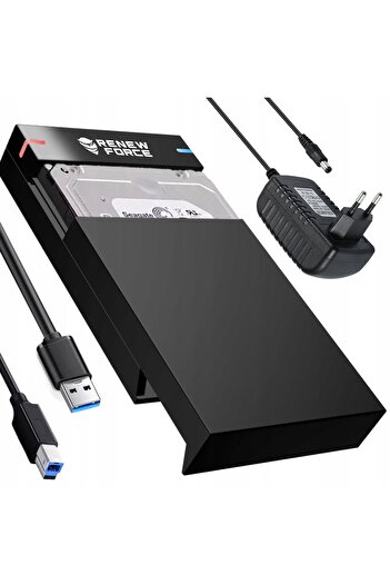 Renew Force Rack Enclosure for 2.5 and 3.5 inch External Hard Drive, Force, USB 3.0, SATA