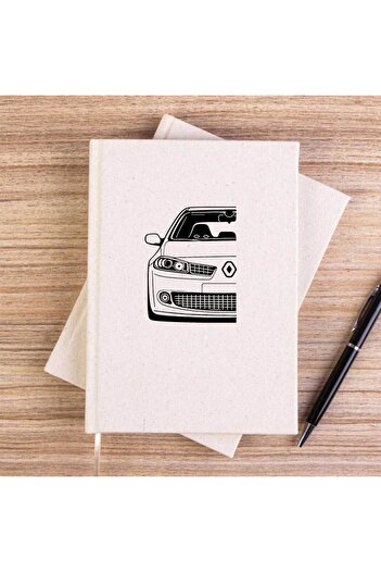CrowsGate Renault Megane 2 Cream Unlined Canvas Notebook