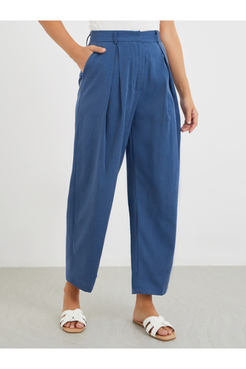 Styli Inverted Pleated Wide Leg Pants