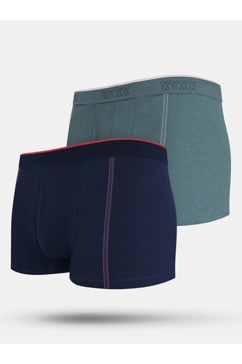 XYXX By Styli Pack of 2 - Logo Waistband Cotton Trunks