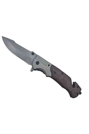 dalimag Survival Knife, Folding Type, Button Opening, Multifunctional, Belt Cutter, Glass Breaker, 23 cm, Da