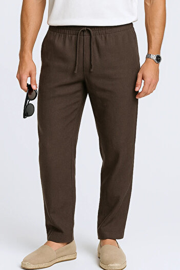 MD1974 Drawstring Linen Trousers