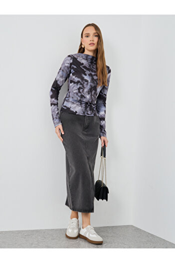 Take Two By Styli Dye Print Long Sleeve Top